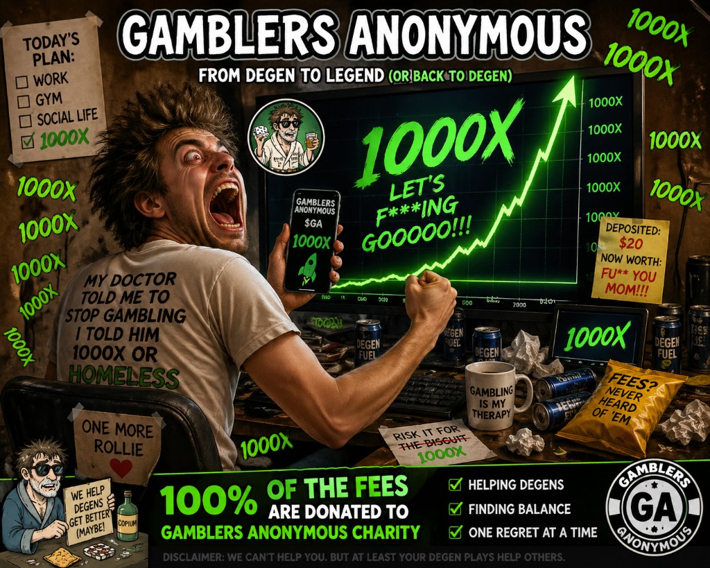 Gamblers Anonymous meme poster 1