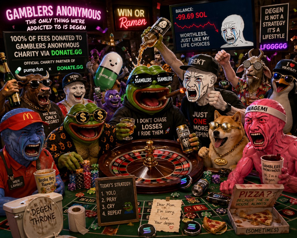 Gamblers Anonymous meme poster 2